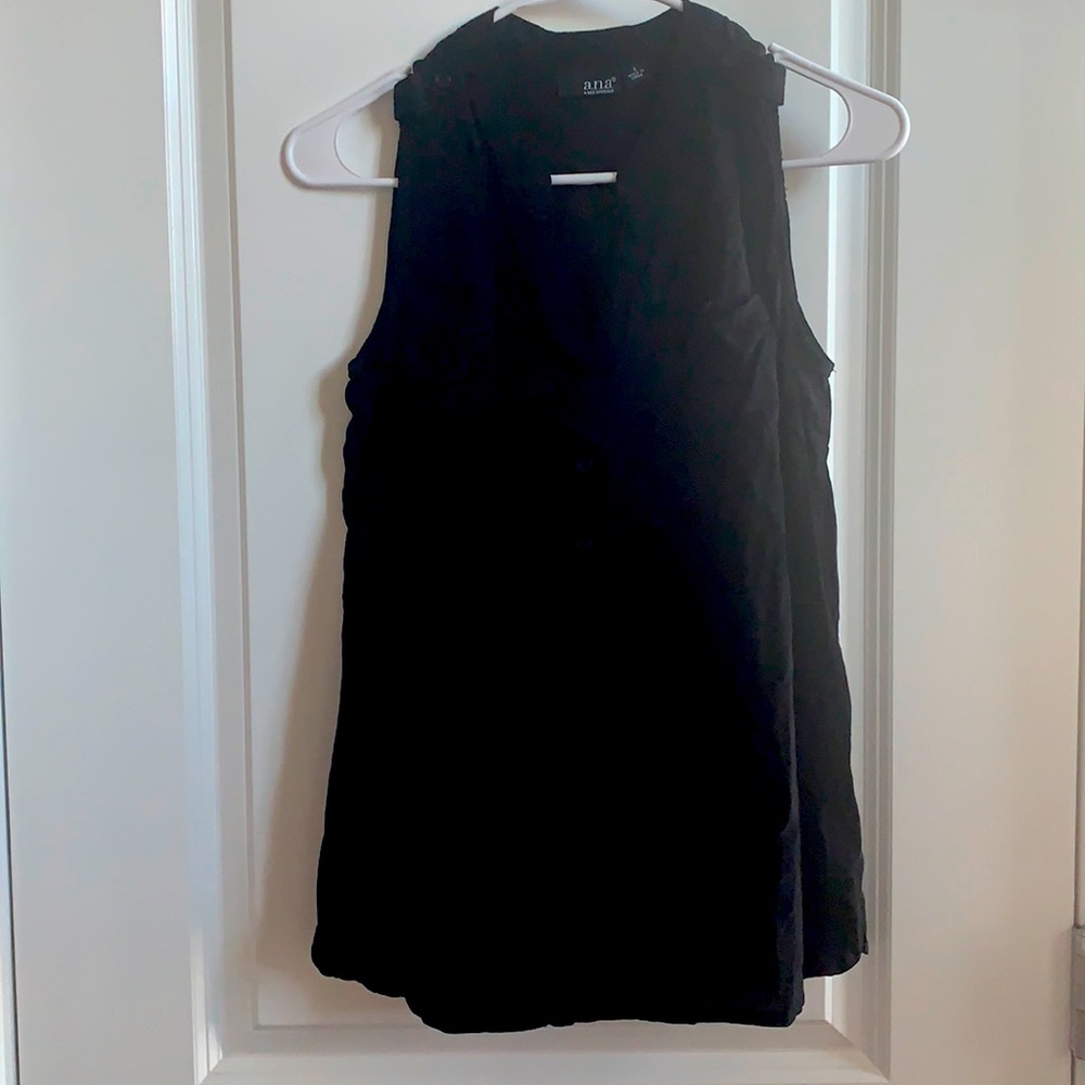 Black Tank With Buttons